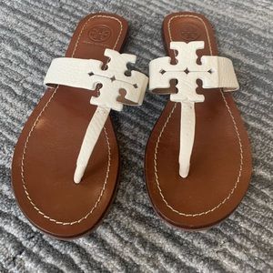 Tory Burch leather flip flops
